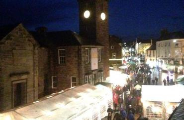 festive street market